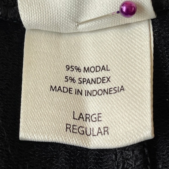 Soma Black Wide Leg Lounge Pants Women's Large Regular Pockets Comfy - Picture 6 of 8